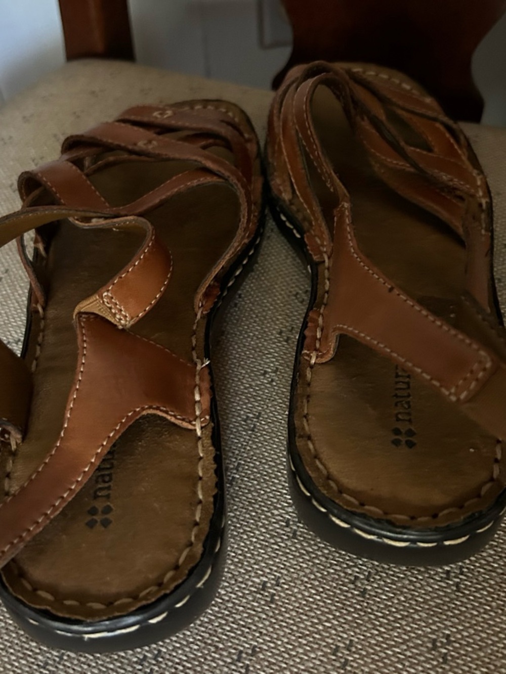 Naturalizer Leather Tan Sandals Size 8M - Picture 5 of 5